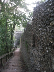 Wall leading to Black Tower.
